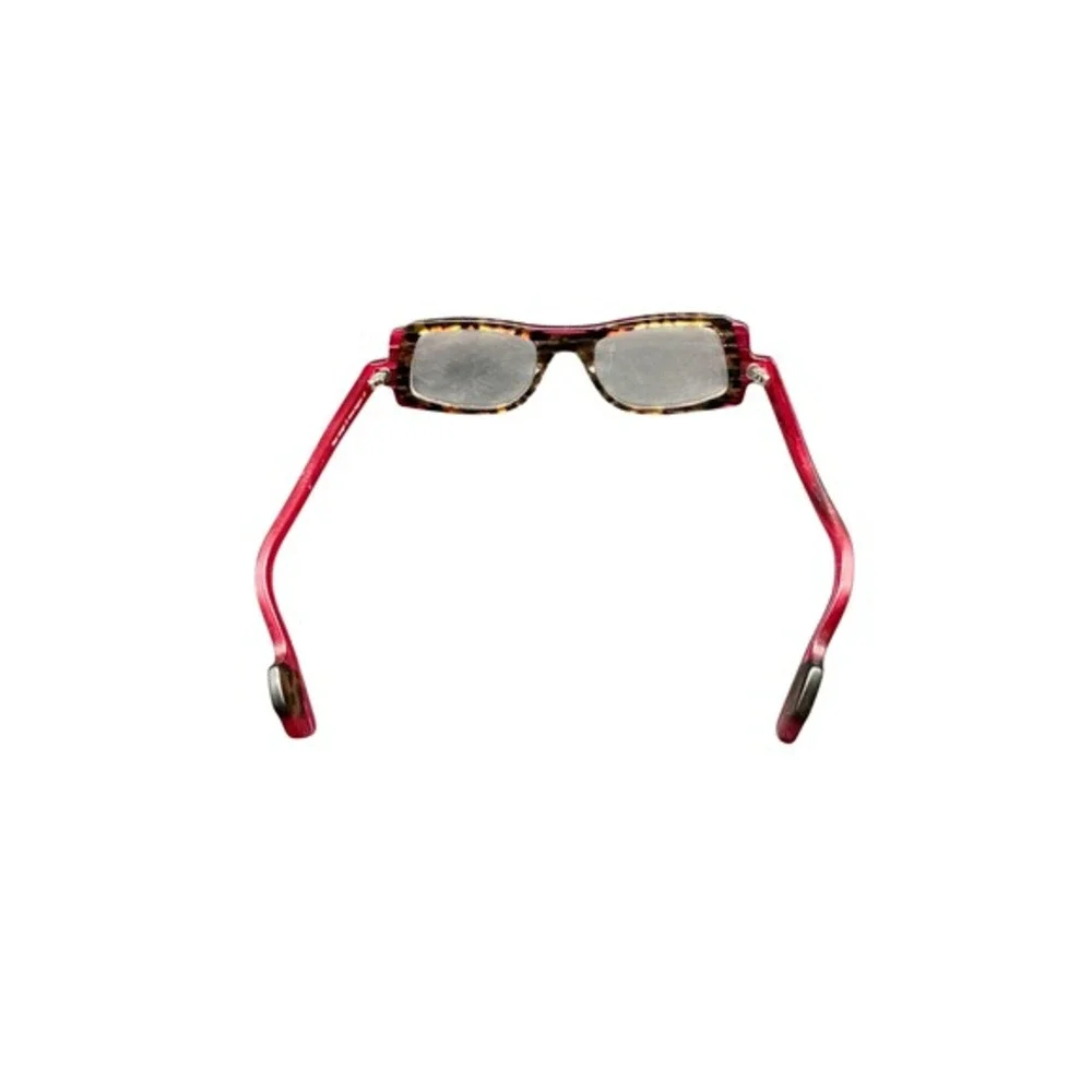 Vintage Theo Mango Eyeglasses Tortoise Pink Architectural Frame Belgium Women KC